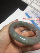 Load image into Gallery viewer, 60mm Certified Type A 100% Natural white/light purple/brown/yellow/gray (FU LU SHOU) Jadeite Jade bangle BF107-8641
