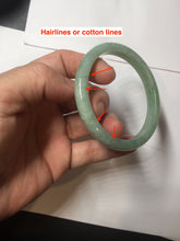Load image into Gallery viewer, 50.5mm 100% natural type A sunny green apple green oval jadeite bangle AZ155
