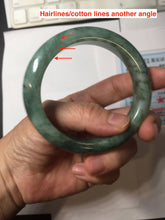 Load image into Gallery viewer, 56.5mm Certified Type A 100% Natural Woodland Green Jadeite Bangle PH230-0263
