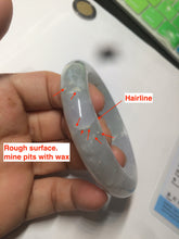 Load image into Gallery viewer, 54.4mm Certified Type A 100% Natural green/white/purple Jadeite Jade bangle AX43-7720
