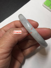 Load image into Gallery viewer, 55.5mm certified Type A 100% Natural light green/purple round cut Jadeite Jade bangle BK77-3787
