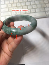 Load image into Gallery viewer, 57.5mm certified 100% natural Type A light green/purple/white chubby jadeite jade bangle R59-1301

