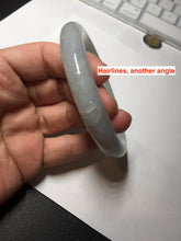Load image into Gallery viewer, 59.1mm Certified Type A 100% Natural light green chubby round cut Jadeite Jade bangle BM24-4587
