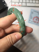 Load image into Gallery viewer, 56.7mm Certified Type A 100% Natural Woodland Green Jadeite Bangle AZ185-0428
