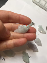 Load image into Gallery viewer, 100% Natural type A clear/green/ purple/white jadeite jade 3D fish Pendant PH111 Add on item
