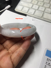 Load image into Gallery viewer, 58.5mm certified Type A 100% Natural white light green purple Jadeite Jade bangle PF68-0501
