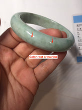 Load image into Gallery viewer, 54.8mm certified 100% natural Type A green/gray jadeite jade bangle BS133-4042
