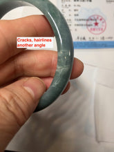 Load image into Gallery viewer, 61mm Certified Type A 100% Natural dark green/blue/gray/black Guatemala Jadeite bangle AZ144-6426

