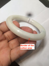 Load image into Gallery viewer, 54.9mm certified 100% Natural white/beige round cut nephrite Jade bangle HT89-7851
