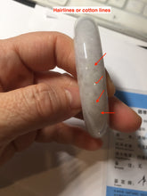 Load image into Gallery viewer, 58.5mm certified Type A 100% Natural white light green purple Jadeite Jade bangle PF67-0512
