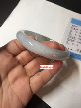 Load image into Gallery viewer, 57.5mm Certified Type A 100% Natural white/light purple/brown Jadeite Jade bangle BM51-7048
