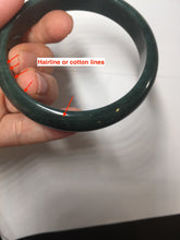 Load image into Gallery viewer, 59mm Certified Type A 100% Natural dark green/blue/gray/black Guatemala Jadeite bangle BS144-6408

