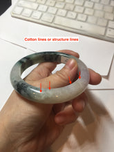 Load image into Gallery viewer, 58.5mm certified Type A 100% Natural dark green purple Jadeite Jade bangle PE75-(2315)
