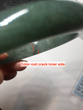 Load image into Gallery viewer, 57.6mm Certified type A 100% Natural oily dark green (老油青) gray black Jadeite bangle PC254-1391
