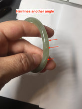 Load image into Gallery viewer, 57.6mm Certified 100% Natural light green gray Nephrite Bangle HN141-3359
