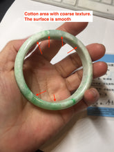 Load image into Gallery viewer, 56mm certified 100% natural Type A sunny green white jadeite bangle PD147-6264
