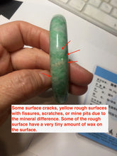 Load image into Gallery viewer, 56.5mm Certified Type A 100% Natural sunny green yellow Jadeite bangle J148-8114
