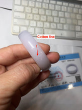 Load image into Gallery viewer, 49.6mm Certified Type A 100% Natural light purple white Jadeite Jade bangle BS119-1524
