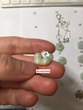 Load image into Gallery viewer, Type A 100% Natural light green/white/purple jadeite Jade Hawaiian flower Pendant AA66
