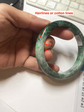 Load image into Gallery viewer, 57.5mm Certified Type A 100% Natural Sunny Green, Deep Forest Green, Gray &amp; Black Jadeite Jade Bangle AZ159-4038
