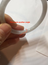 Load image into Gallery viewer, 55mm Certified type A 100% Natural white slim round cut Jadeite bangle PH83-0804
