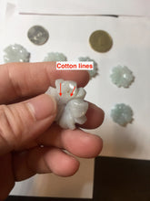 Load image into Gallery viewer, Type A 100% Natural light green/white/purple jadeite Jade flower Pendant PB47
