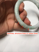 Load image into Gallery viewer, 59mm certified Type A 100% Natural green white flat round cut Jadeite Jade bangle PH217-3245

