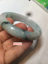 Load image into Gallery viewer, 58mm Certified Type A 100% Natural green/white Jadeite Jade bangle AX79-4354
