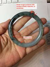 Load image into Gallery viewer, 57mm Certified type A 100% Natural light green blue purple gray black Jadeite bangle PB275-2747
