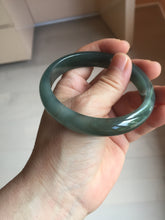 Load image into Gallery viewer, 59.7mm Certified Type A 100% Natural dark green/blue/gray/black Guatemala Jadeite bangle BS154-0129
