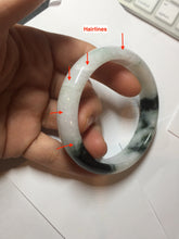 Load image into Gallery viewer, 55.5mm Certified Type A 100% Natural dark green/white/purple Jadeite Jade bangle PF26-(3426)
