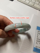 Load image into Gallery viewer, 52.5 mm Certified Type A 100% Natural green white Jadeite Jade bangle PA216-3889
