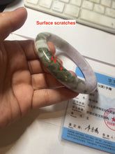 Load image into Gallery viewer, 卖了 62.3mm certified 100% natural Type A purple white brown jadeite jade bangle AZ157-4009
