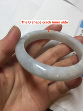 Load image into Gallery viewer, 54mm Certified type A 100% Natural light green white Jadeite bangle PB198-6655
