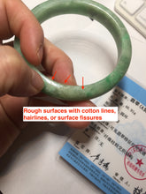 Load image into Gallery viewer, 58.4mm Certified Type A 100% Natural sunny green gray Jadeite Jade bangle PA117-9894
