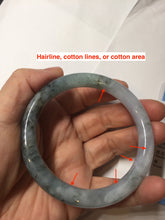 Load image into Gallery viewer, 56.5mm Certified Type A 100% Natural dark green/purple/white round cut Jadeite bangle AA126-6943
