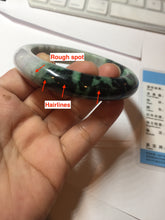 Load image into Gallery viewer, 58mm Certified 100% natural Type A green/purple jadeite jade bangle PB96-8986
