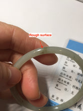 Load image into Gallery viewer, 54.8mm Certified type A 100% Natural light green gray black slim round cut Jadeite bangle PA188-2474
