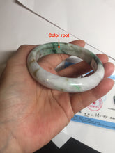 Load image into Gallery viewer, 59.5mm certified Type A 100% Natural light purple light brown dark green sunny green Jadeite Jade bangle AA48-3312
