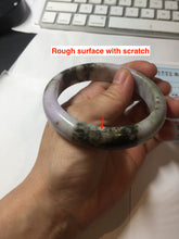 Load image into Gallery viewer, 58.5mm certified 100% natural Type A dark green purple red black Mountain Blossoms (山花烂漫)jadeite jade bangle PC256-0467
