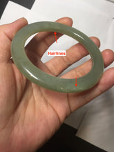 Load image into Gallery viewer, 55mm certified 100% Natural dark green gray flat nephrite bangle HN155-9687
