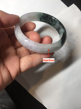 Load image into Gallery viewer, 53.4mm Certified Type A 100% Natural light purple/dark green jadeite Jade bangle BM60
