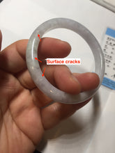 Load image into Gallery viewer, 51.5mm certified Type A 100% Natural light green purple white oval Jadeite Jade bangle PB180-9111
