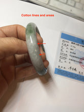 Load image into Gallery viewer, 57mm Certified 100% natural Type A light green/purple white Whispers of the Spring Breeze jadeite jade bangle PH98-5427
