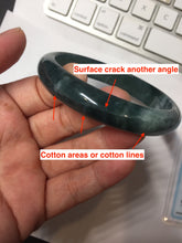 Load image into Gallery viewer, 60.8mm Certified Type A 100% Natural dark green/blue/gray/black Guatemala Jadeite bangle PJ144-1479
