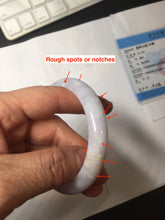 Load image into Gallery viewer, 56.1mm certified 100% Natural type A light purple white Jadeite Jade bangle PH194-8257
