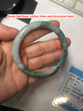 Load image into Gallery viewer, 54.6mm Certified Type A 100% Natural green purple round cut jadeite Jade bangle PJ39-0280
