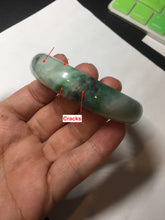 Load image into Gallery viewer, 51.5mm certified 100% natural Type A sunny green/purple/yellow(FU LU SHOU)  jadeite jade bangle BK45-5080
