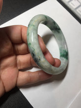 Load image into Gallery viewer, 59mm 100% natural Type A sunny green purple jadeite jade bangle BM74
