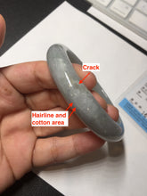 Load image into Gallery viewer, 57mm Certificated 100% natural type A light green/gray/black jadeite jade bangle BP53-5969
